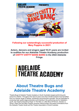 About Theatre Bugs and Adelaide Theatre Academy