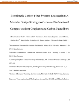 Biomimetic Carbon-Fiber Systems Engineering: a Modular Design