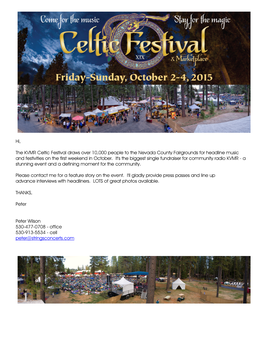 Hi, the KVMR Celtic Festival Draws Over 10,000 People to the Nevada