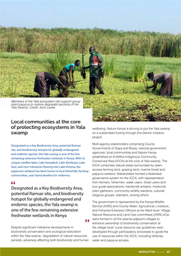 Local Communities at the Core of Protecting Ecosystems in Yala Swamp
