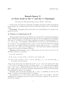 Krein-Smulian Theorem Concerns the Trans- Pose