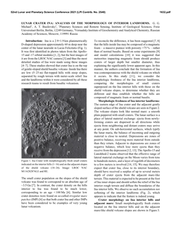 Lunar Crater Ina: Analysis of the Morphology of Interior Landforms