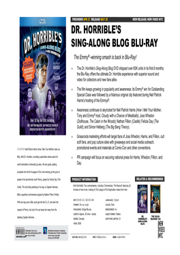 Dr. Horrible's Sing-Along Blog Blu-Ray