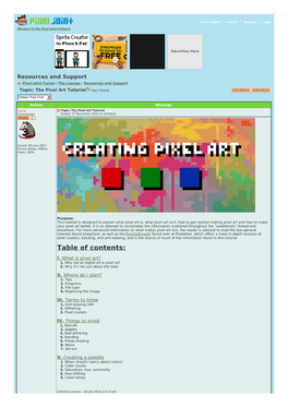 The Pixel Art Tutorial( Topic Closed)