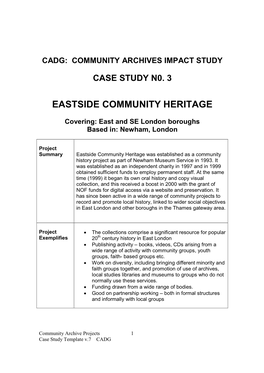 Eastside Community Heritage