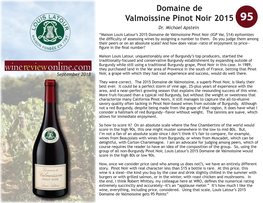 Domaine De Valmoissine Pinot Noir 2015 95 Dr