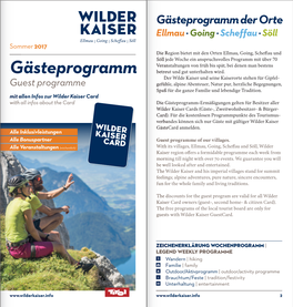 Gästeprogramm Der Orte