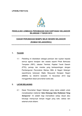 LPHS Circular Bil 1/2013 – Rumah Selangorku