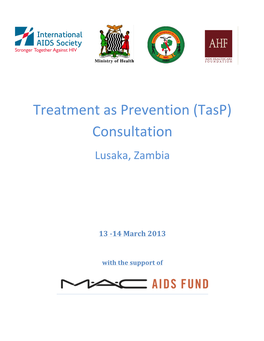 (Tasp) Consultation Lusaka, Zambia