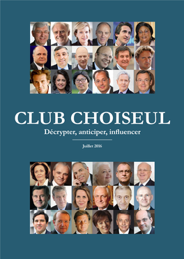 CLUB CHOISEUL Décrypter, Anticiper, Influencer