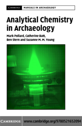 Analytical Chemistry in Archaeology