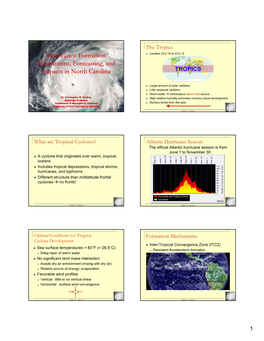 Hurricanes: Formation Mechanisms, Forecasting, and Impacts in North