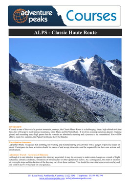 Classic Haute Route