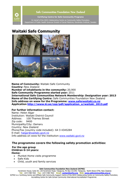 Waitaki Safe Community