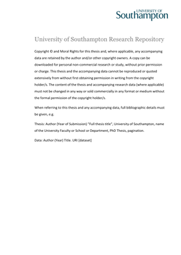 University of Southampton Research Repository