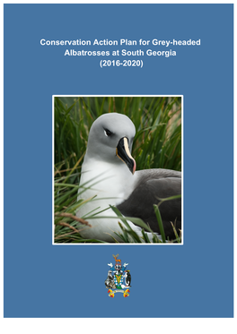 Conservation Action Plan for Grey-Headed Albatrosses at South Georgia (2016-2020)