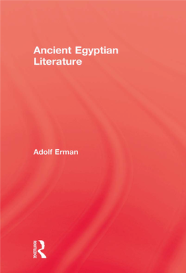 Ancient Egyptian Literature