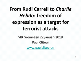 From Rudi Carrell to Charlie Hebdo: Freedom of Expression As a Target for Terrorist Attacks