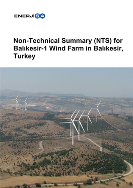 For Balıkesir-1 Wind Farm in Balıkesir, Turkey