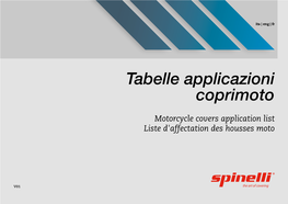 Tabelle Applicazioni Coprimoto