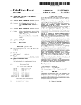(12) United States Patent (10) Patent No.: US 8,557,846 B1 Aberg Et Al