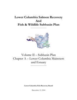 Lower Columbia Salmon Recovery and Fish & Wildlife Subbasin Plan