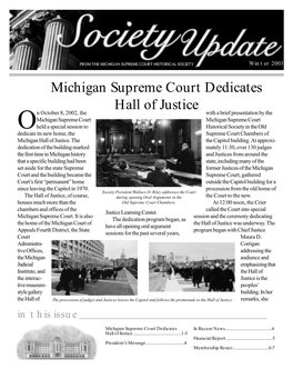 Michigan Supreme Court Dedicates Hall of Justice