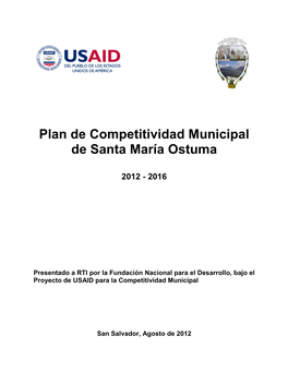 Plan De Competitividad Municipal De Santa María Ostuma