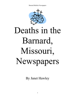 Deaths in the Barnard, Missouri, Newspapers