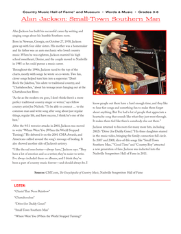 Alan Jackson: Small-Town Southern Man