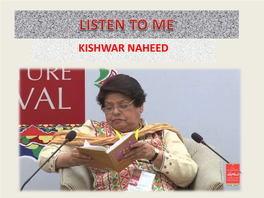 Kishwar Naheed Kishwar Naheed