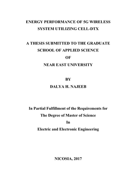 Energy Performance of 5G Wireless System Utilizing Cell-Dtx