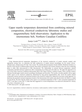 Upper Mantle Temperature Determined from Combining Mineral