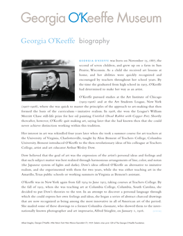 Georgia O'keeffe Biography