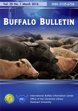 Buffalo Bulletin Vol.35 No.1 (March 2016)