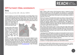 Idpfactsheet:Erbil Governorate Iraq