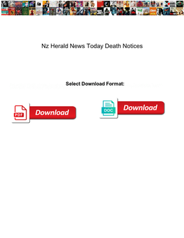 Nz Herald News Today Death Notices