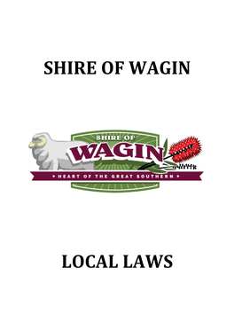 Shire of Wagin Local Laws