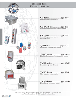 Explosion-Proof Control Stations CXJ Series