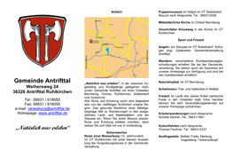 Ortsprospekt/Gastgeberverzeichnis Zum Download