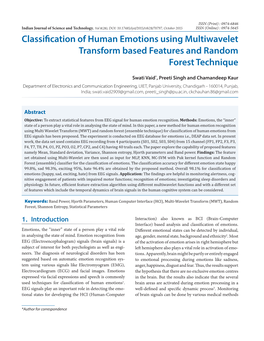 Classification of Human Emotions Using Multiwavelet Transform Based Features and Random Forest Technique