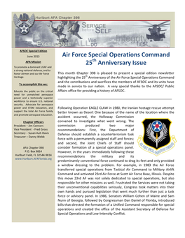 Air Force Special Operations Command 25 Anniversary Issue