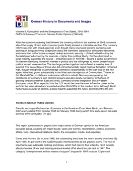 Trends in German Public Opinion (1945-49)