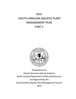 2015 South Carolina Aquatic Plant Management Plan Part 2