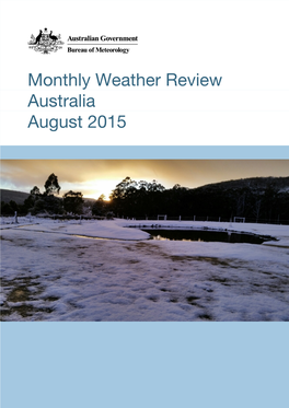 Monthly Weather Review Australia August 2015