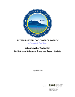 SBFCA 2020 Annual ULOP Report on Adequate Progress for the Sutter