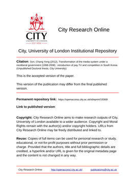 City Research Online