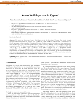 A New Wolf-Rayet Star in Cygnus?