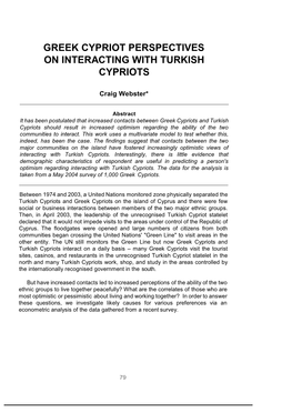 Greek Cypriot Perspectives on Interacting with Turkish Cypriots