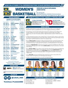 Women's Basketball Page 1/1 Combined Team Statistics As of Dec 31, 2019 2019-20 Overallall Games STATISTICS